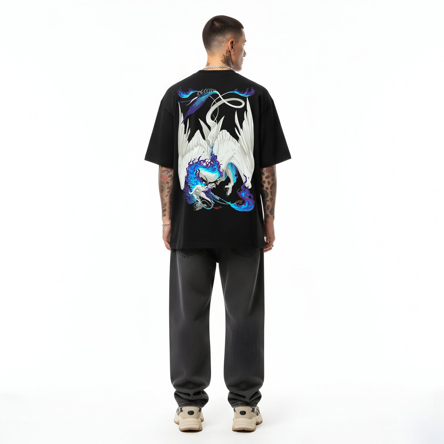 The "Azure Wraith" Oversized Tee