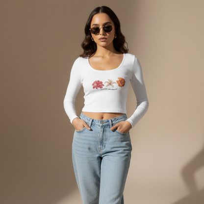 Floral Trio Crop
