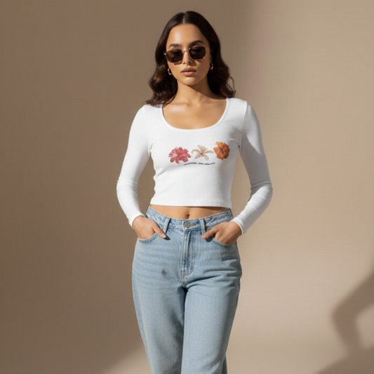 Floral Trio Crop