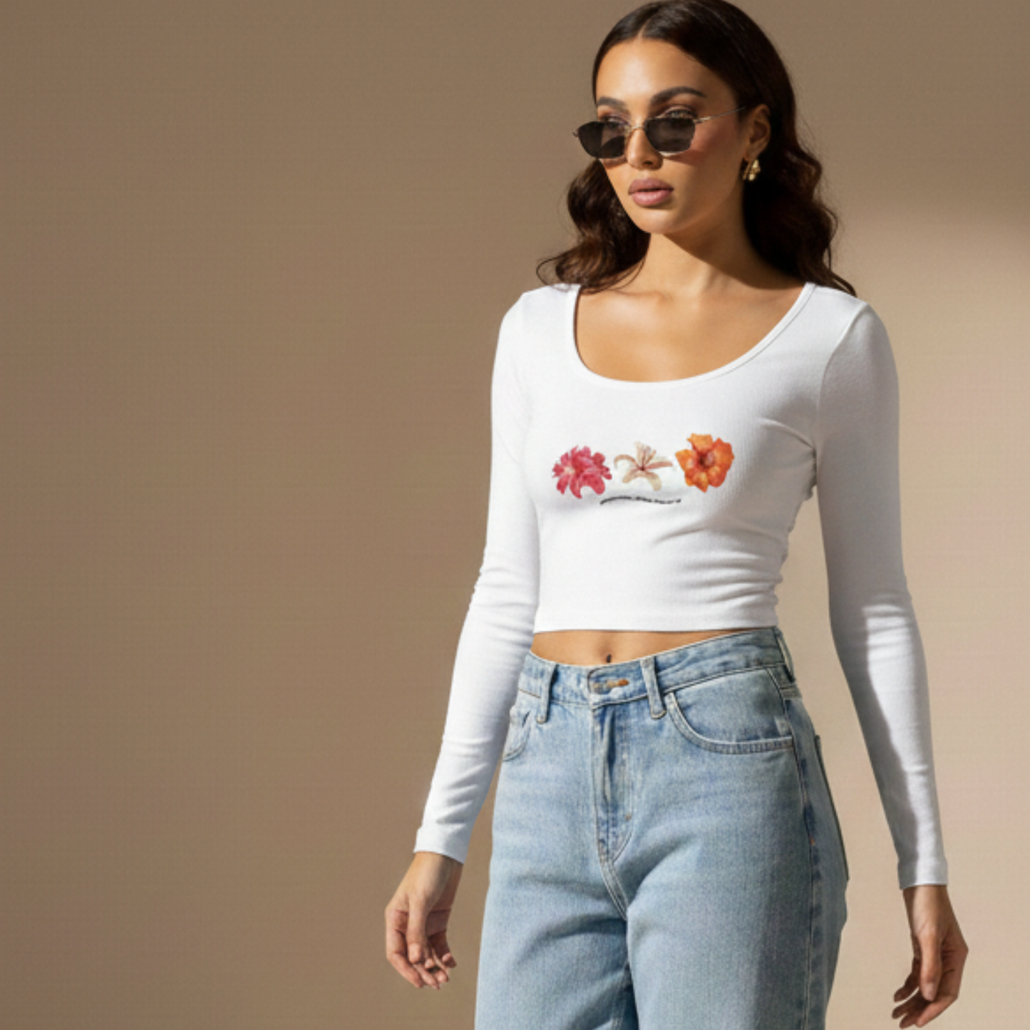 Floral Trio Crop
