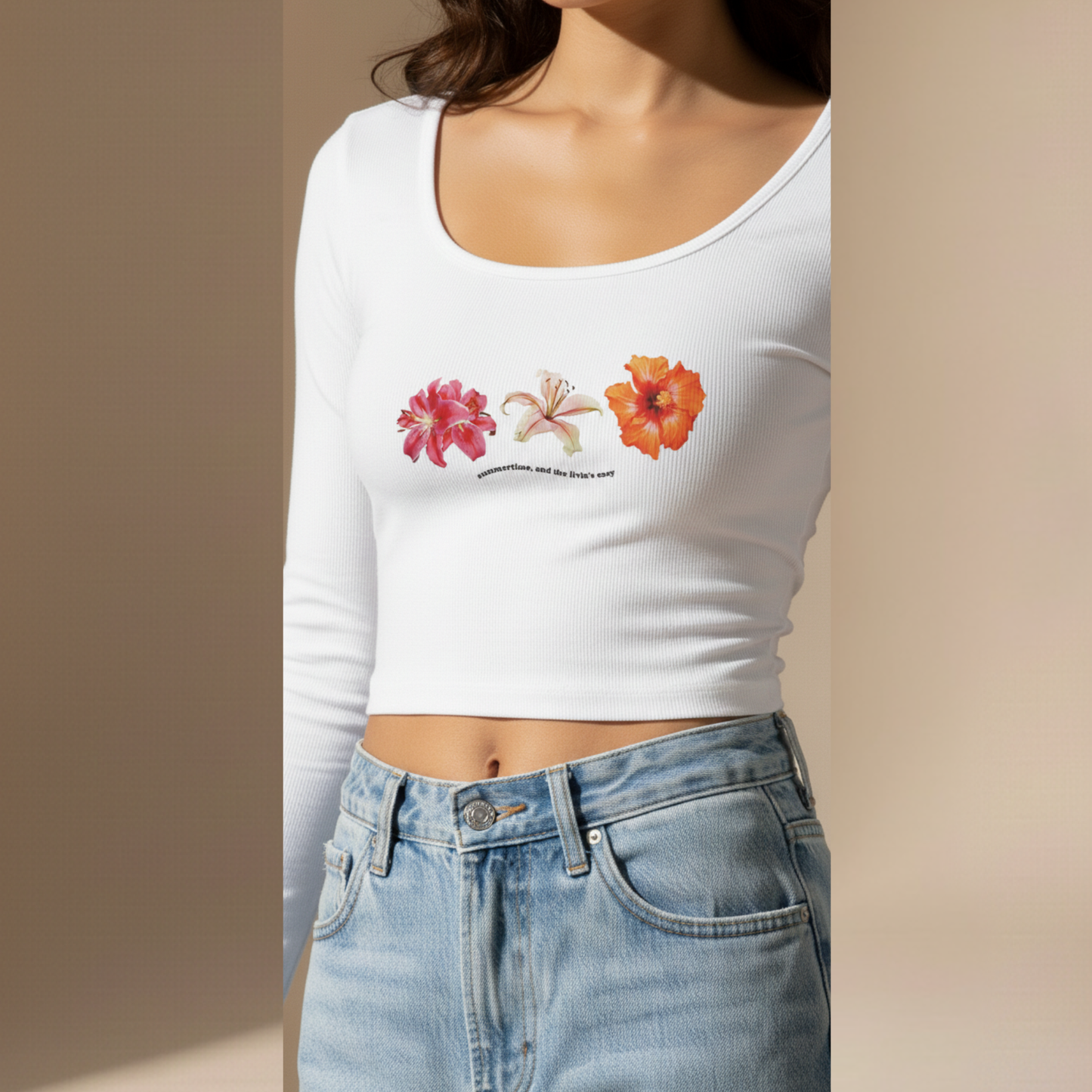 Floral Trio Crop